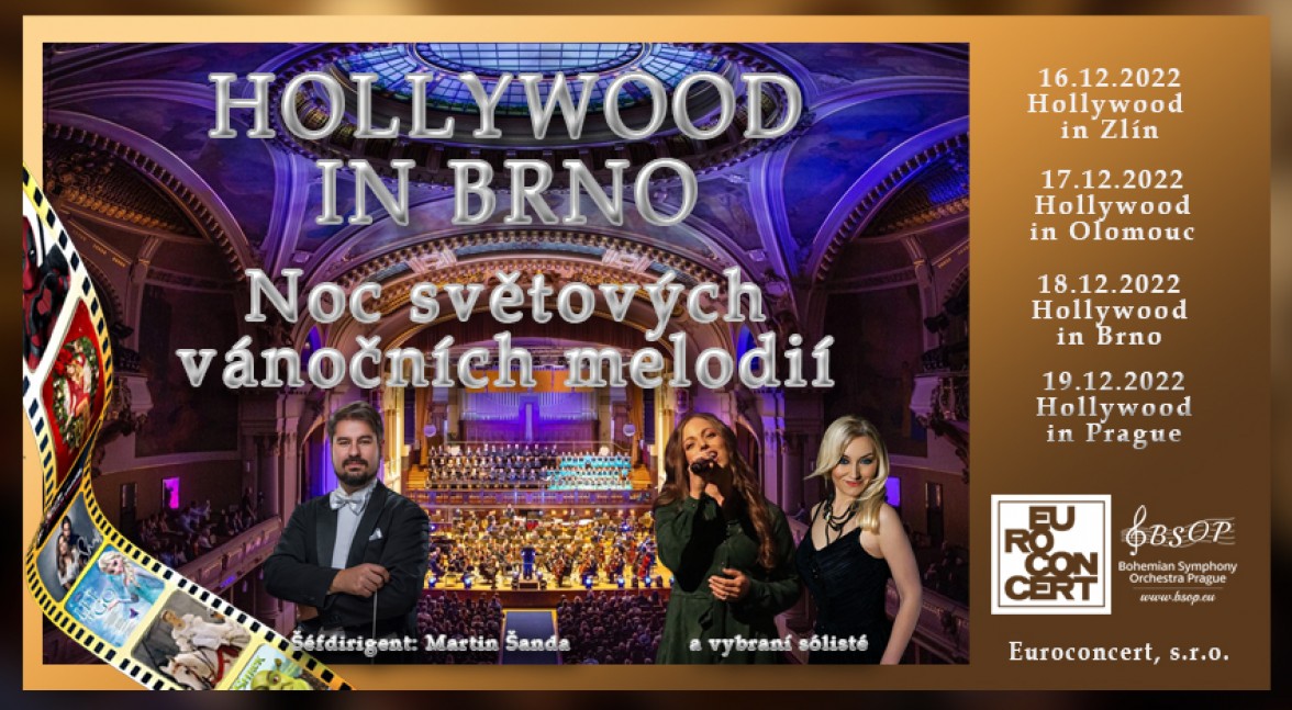 Hollywood in Brno: Noc světových vánočních melodií